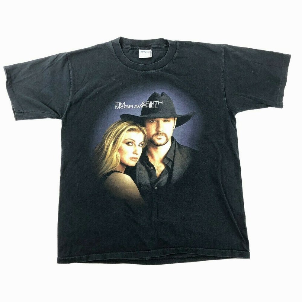 TIM McGRAW Faith Hill 2000 Tour T-shirt L Vintage